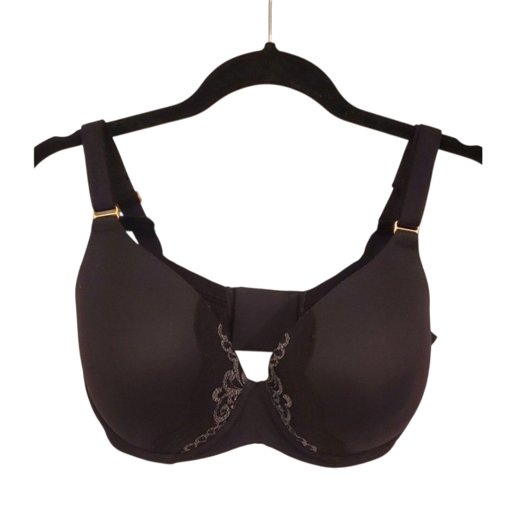 Soma Embraceable Full Coverage Black Heather Lace Underwire Bra Size 36DDD
